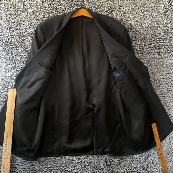 Brooks Stretch Blazer Blue Check 100% ViscoSport Coat Jacket Made in Israel 43L - Picture 10 of 14